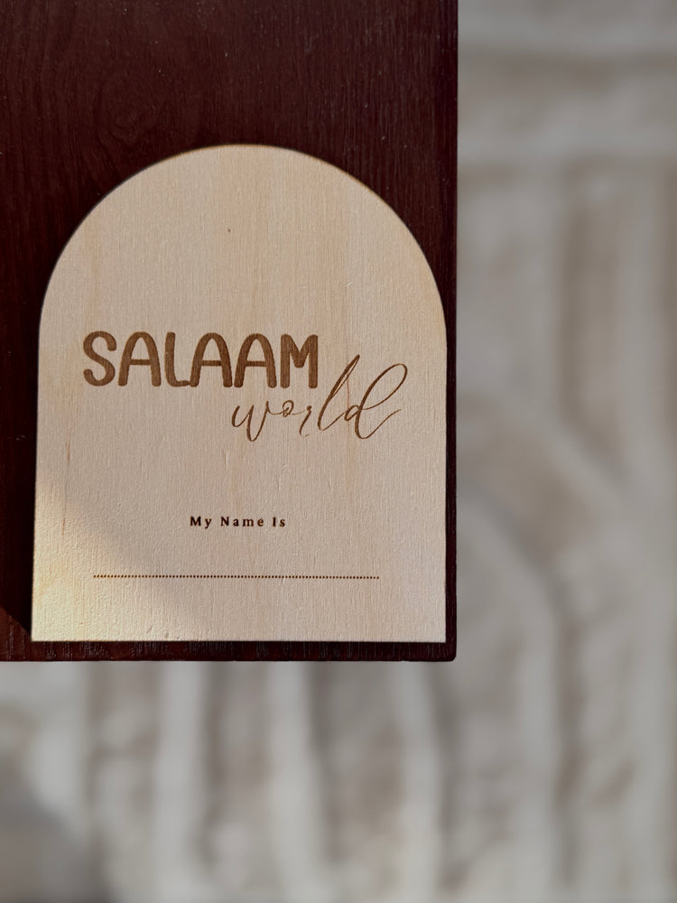 Salaam World plaque