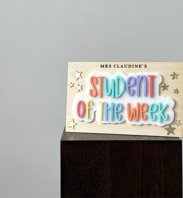 Student Of The Week Plaque