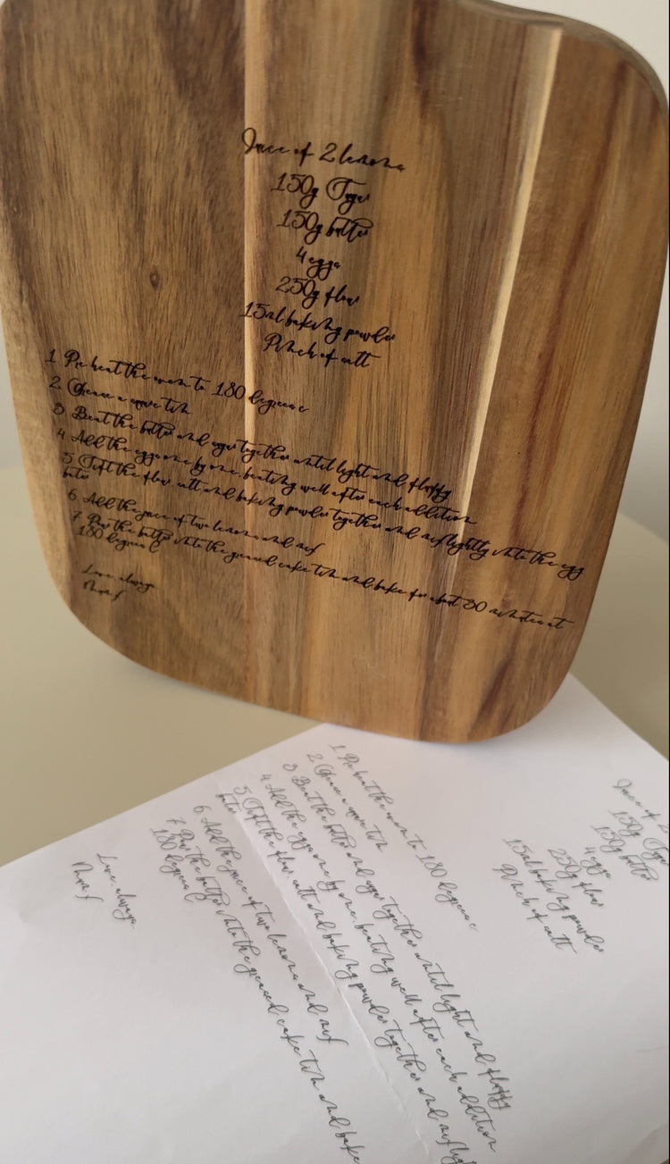 Custom Handwritten Chopping Board