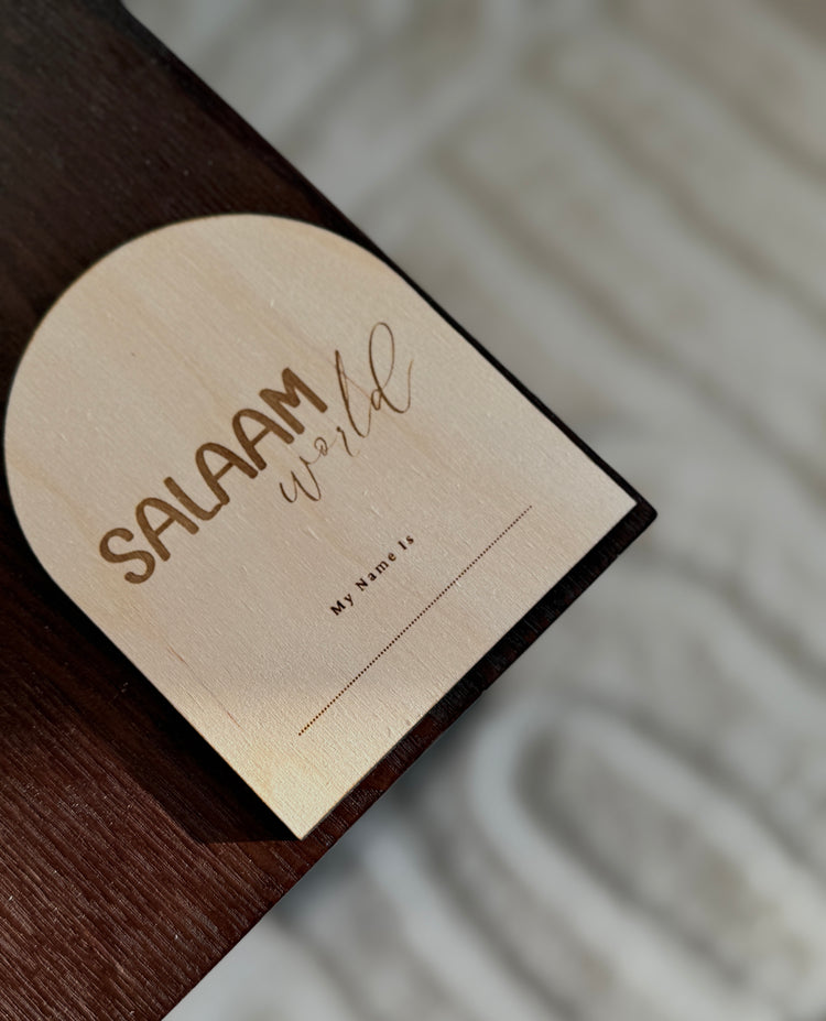 Salaam World plaque