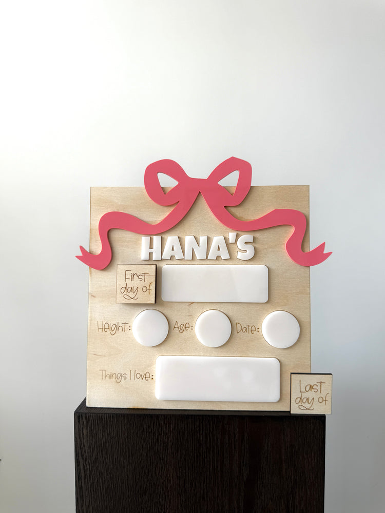 Back To School board - Bow