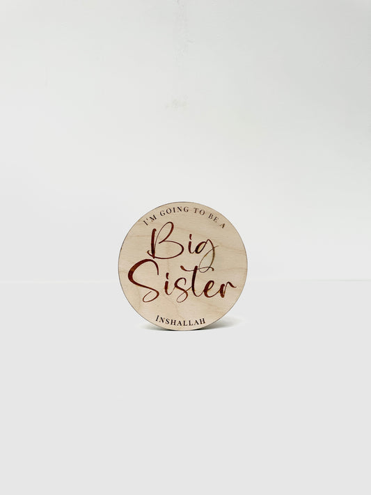 Wooden Baby Brother/Sister Announcement Plaque