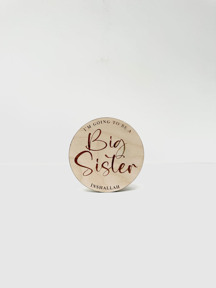 Wooden Baby Brother/Sister Announcement Plaque