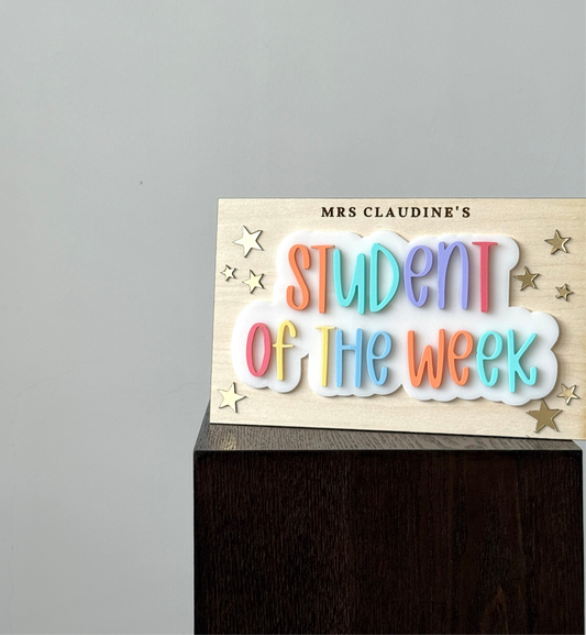 Student Of The Week Plaque