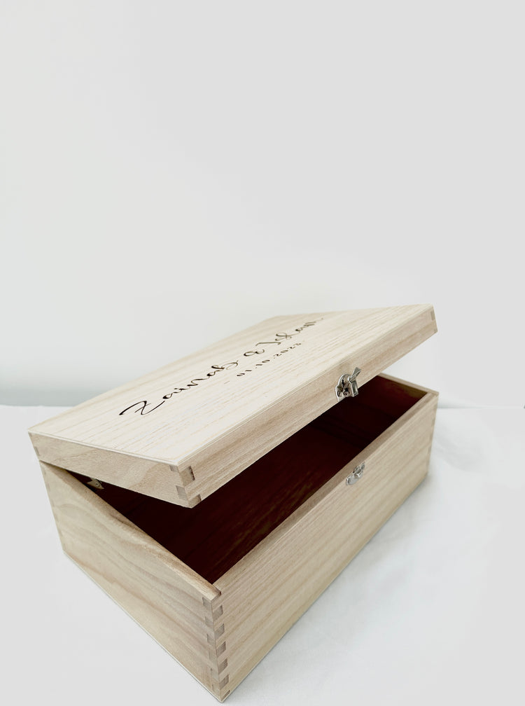 Personalised Wooden Wedding Keepsake Box