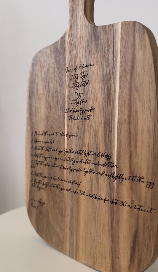 Custom Handwritten Chopping Board