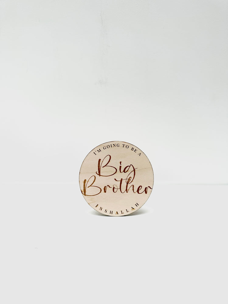 Wooden Baby Brother/Sister Announcement Plaque